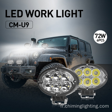 NOUVEAU LED de 6,3 pouces LED SPOT ATV ​​CRUM OFFROAD TRUCK CHARME 12V 24V MINI 72W LED LED LED